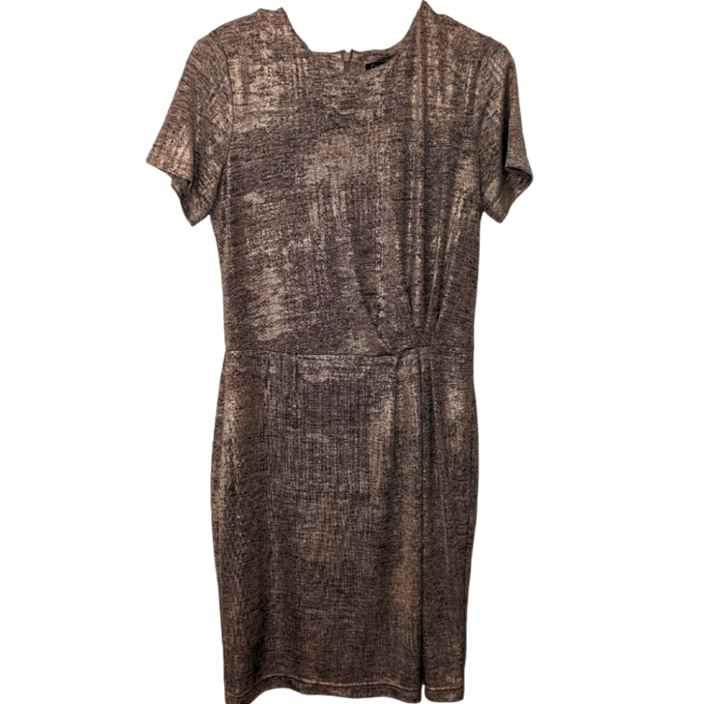 Dalia Gold Tone Twist Front Dress Size 8